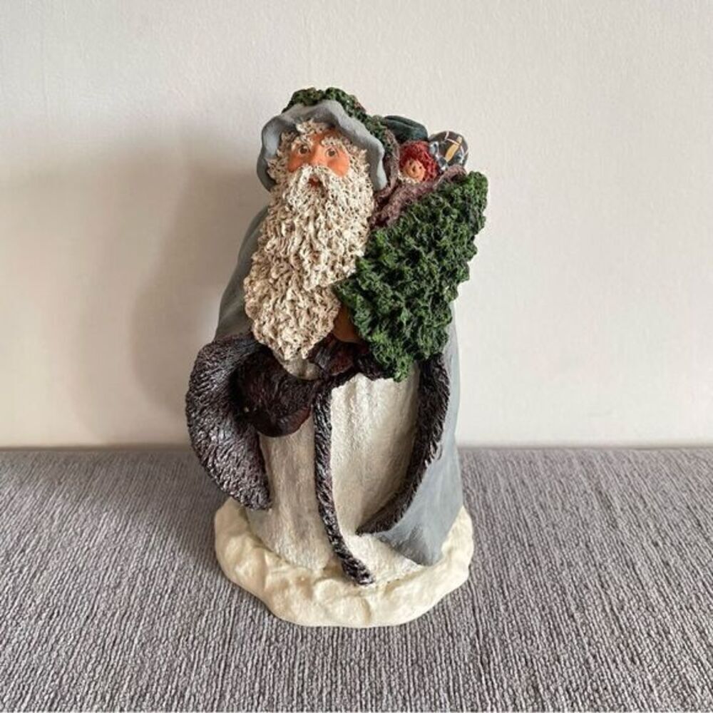 Vintage 1989 Signed By Artist June McKenna Old Fashioned Santa Limited Edition